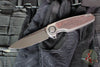 Holt Bladeworks Morpheus Flipper SN1913- Flux Pattern Titanium Handles- Carbo Titanium Iron Inlay- Vanax Near Mirror Blade Finish