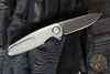 Holt Bladeworks Morpheus Flipper SN1913- Flux Pattern Titanium Handles- Carbo Titanium Iron Inlay- Vanax Near Mirror Blade Finish