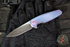 Holt Bladeworks Morpheus Flipper- Bent Starburst Pattern Anodized Titanium Handles- VANAX Stonewash Blade Finish SN1918