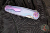 Holt Bladeworks Morpheus Flipper- Bent Starburst Pattern Anodized Titanium Handles- VANAX Stonewash Blade Finish SN1918