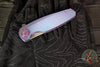 Holt Bladeworks Morpheus Flipper- Bent Starburst Pattern Anodized Titanium Handles- VANAX Stonewash Blade Finish SN1918