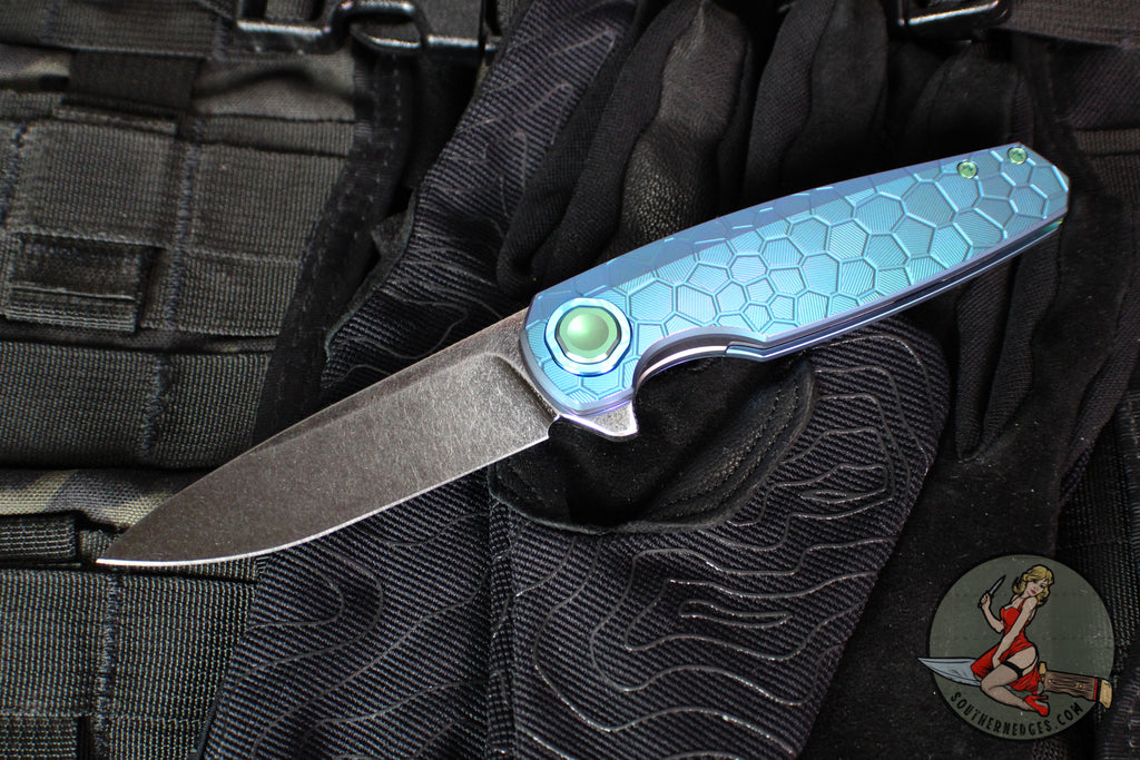 Holt Bladeworks Morpheus Flipper- SN1930- Turtle Pattern Anodized