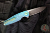 Holt Bladeworks Morpheus Flipper- SN1930- Turtle Pattern Anodized Titanium Handles- VANAX Stonewash Blade Finish