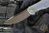 Holt Bladeworks Renegade Flipper SN281- Feather Pattern Anodized Titanium Handles- M390 Near Mirror Blade Finish