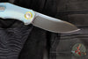 Holt Bladeworks Renegade Flipper SN281- Feather Pattern Anodized Titanium Handles- M390 Near Mirror Blade Finish