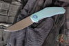 Holt Bladeworks Renegade Flipper SN270- Quill Pattern Anodized Titanium Handles- M390 Near Mirror Blade Finish
