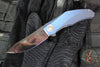 Holt Bladeworks Renegade Flipper SN232- Pinstripe Pattern Titanium Burnished- VANAX Near Mirror Blade Finish