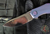 Holt Bladeworks Renegade Flipper- Bent Starburst Anodized Titanium Handles- M390 Near Mirror Blade Finish