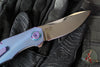 Holt Bladeworks Renegade Flipper- Bent Starburst Anodized Titanium Handles- M390 Near Mirror Blade Finish