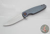 Holt Bladeworks Morpheus Flipper SN1871- Blizzard Pattern Titanium Handles- M390 Near Mirror Blade Finish