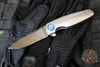 Holt Bladeworks Morpheus Flipper SN1877- Ridgeback Pattern Titanium- Burnished In The Nude Titanium Handles- M390 Stonewash 1.0 Blade Finish