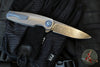 Holt Bladeworks Morpheus Flipper SN1877- Ridgeback Pattern Titanium- Burnished In The Nude Titanium Handles- M390 Stonewash 1.0 Blade Finish