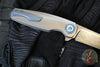 Holt Bladeworks Morpheus Flipper SN1877- Ridgeback Pattern Titanium- Burnished In The Nude Titanium Handles- M390 Stonewash 1.0 Blade Finish