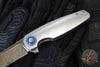 Holt Bladeworks Morpheus Flipper SN1877- Ridgeback Pattern Titanium- Burnished In The Nude Titanium Handles- M390 Stonewash 1.0 Blade Finish