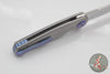 Holt Bladeworks Morpheus Flipper- Feather Pattern Titanium- Burnished In The Nude Titanium Handles- VANAX Near Mirror Blade Finish SN1879