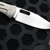 Kevin Foster- Swordfish- Carbon Fiber And Titanium Handle- Satin Blade- Steel Flame Clip