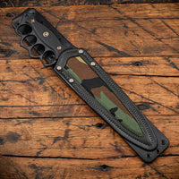 RMJ Lady Death- Knuckle Duster Trench Knife! Graphite Black Finished Blade- Black G-10