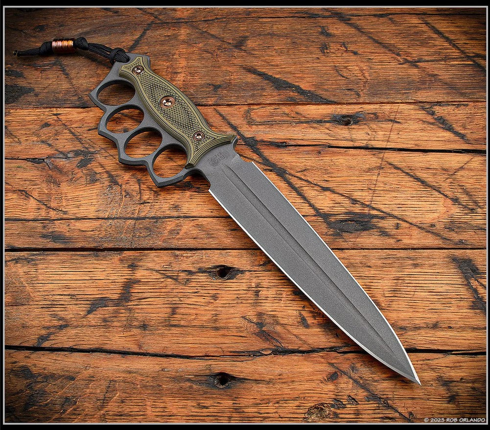 Stonewashed Spiked Knuckles - Steel Claw Brass Knuckles - Spiked EDC  Knuckle Weapon