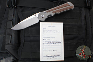 Chris Reeve- Large Inkosi- Drop Point- Glass Blasted Titanium Handle- Natural Canvas Micarta Inlay- Magnacut Steel Blade LIN-1118-006