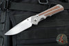 Chris Reeve- Large Inkosi- Drop Point- Glass Blasted Titanium Handle- Natural Canvas Micarta Inlay- Magnacut Steel Blade LIN-1118-006