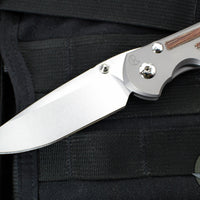 Chris Reeve- Large Inkosi- Drop Point- Glass Blasted Titanium Handle- Natural Canvas Micarta Inlay- Magnacut Steel Blade LIN-1118-006