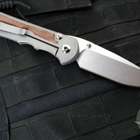 Chris Reeve- Large Inkosi- Drop Point- Glass Blasted Titanium Handle- Natural Canvas Micarta Inlay- Magnacut Steel Blade LIN-1118-006