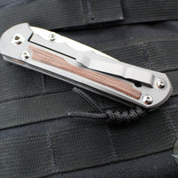 Chris Reeve- Large Inkosi- Drop Point- Glass Blasted Titanium Handle- Natural Canvas Micarta Inlay- Magnacut Steel Blade LIN-1118-006
