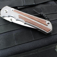 Chris Reeve- Large Inkosi- Drop Point- Glass Blasted Titanium Handle- Natural Canvas Micarta Inlay- Magnacut Steel Blade LIN-1118-006