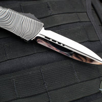 Marfione Custom Combat Troodon- Double Edge- Beskar Edition Handle- Mirror Polished Blade- Carbon Fiber Button