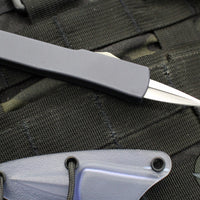 Marfione Custom 06/02/2014 Mini Venom OTF Auto Knife- Gun Metal Gray Handle- Stonewash Blade