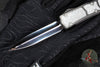 Marfione Knife Archive Serial Number 03!  Rare Custom Makora- Double Edge- Spike Grind Mirror Polished Blade- Carbon Fiber Top- Silver Carbon Fiber Inlay- Double Spike Glass Breaker