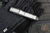 Marfione Knife Archive Serial Number 03!  Rare Custom Makora- Double Edge- Spike Grind Mirror Polished Blade- Carbon Fiber Top- Silver Carbon Fiber Inlay- Double Spike Glass Breaker