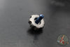 Marfione 2017 Custom Mini Spin Top- Bead Blast Finished Stainless Steel W/ Blue Titanium Stem SN061