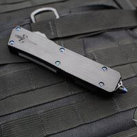 Marfione Custom Scarab II- Double Edge DES- Blacked Hefted Chassis- Mirror Polished Blade- Blue Hardware