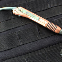 Marfione Custom Siphon II- Cryo Ice Finished Copper Body- Antique Green Titanium Lever- Bronze HW