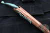 Marfione Custom Siphon II- Cryo Ice Finished Copper Body- Antique Green Titanium Lever- Bronze HW