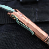 Marfione Custom Siphon II- Cryo Ice Finished Copper Body- Antique Green Titanium Lever- Bronze HW