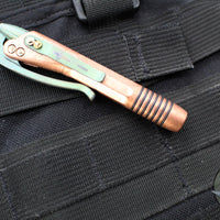 Marfione Custom Siphon II- Cryo Ice Finished Copper Body- Antique Green Titanium Lever- Bronze HW