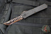 Marfione Custom Combat Troodon- Hellhound- Hefted Black Handle- Hot Blued Volcanic River Pattern Baker Forge Damascus- Copper Ringed Hardware V2