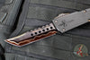 Marfione Custom Combat Troodon- Hellhound- Hefted Black Handle- Hot Blued Volcanic River Pattern Baker Forge Damascus- Copper Ringed Hardware V2