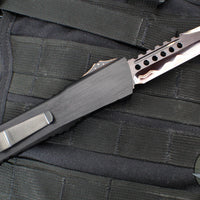 Marfione Custom Combat Troodon- Hellhound- Hefted Black Handle- Hot Blued Volcanic River Pattern Baker Forge Damascus- Copper Ringed Hardware V2
