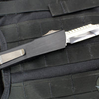 Marfione Custom Combat Interceptor- Black Hefted Aluminum Chassis- Mirror Finish Blade- Black DLC HW 339-MCK HPDLC