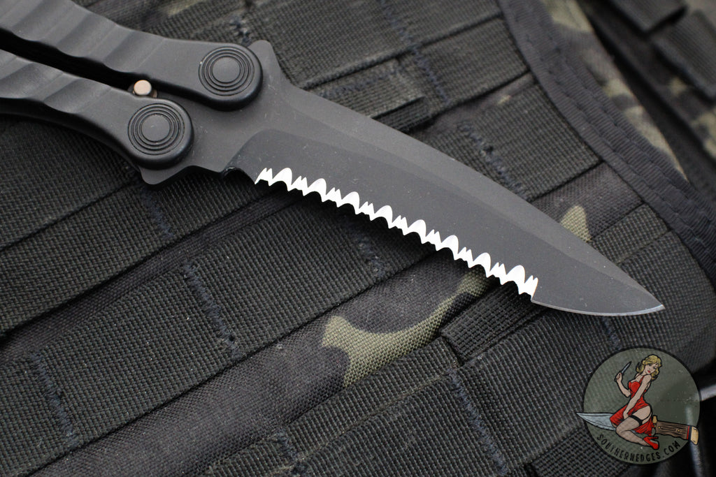 Metalmark Microtech Vintage 2012 Microtech Metalmark Butterfly Knife- Tactical- Black Hand ...