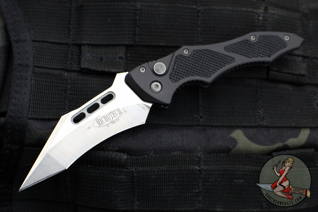 Vintage 2002 Microtech Vector- Auto- Black Handle- Satin Blade ...