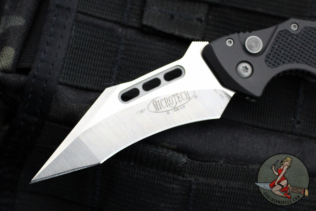 Vintage 2002 Microtech Vector- Auto- Black Handle- Satin Blade ...