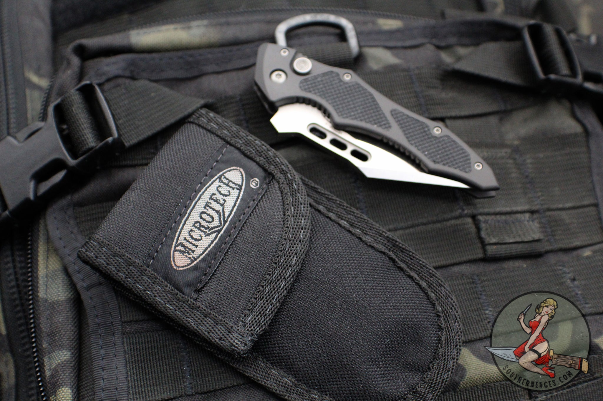 Vintage 2002 Microtech Vector- Auto- Black Handle- Satin Blade ...