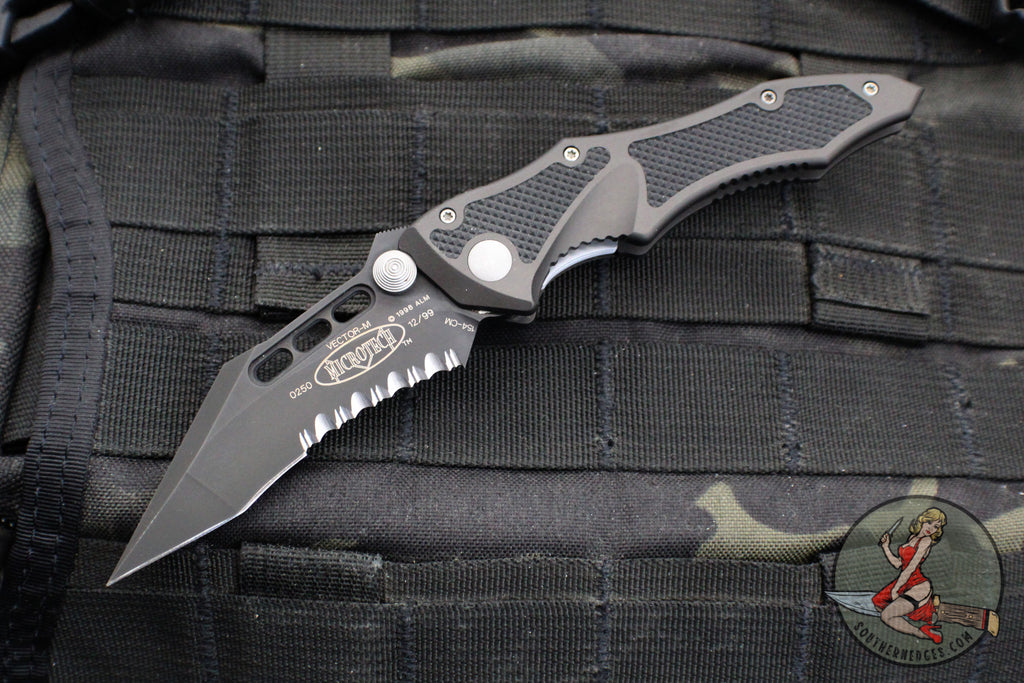 Vintage 12/1999 Microtech Vector- Manual- Black Handle- Black Part Ser ...