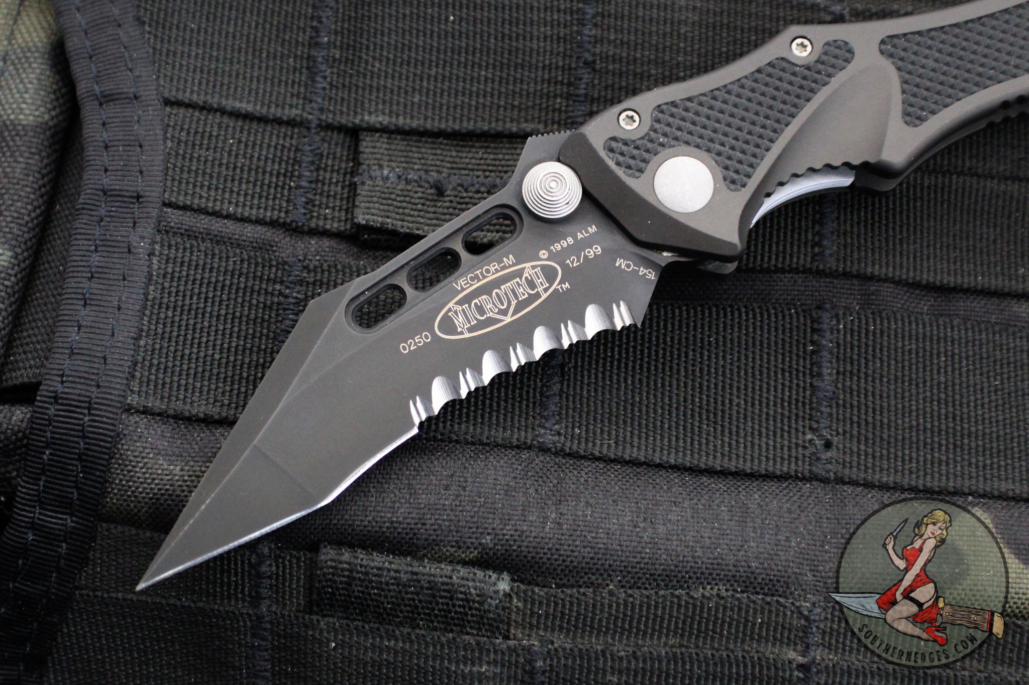Vintage 12/1999 Microtech Vector- Manual- Black Handle- Black Part Ser ...