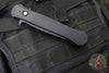 Protech Large Don OTS Auto Knife- Black Handle- Black DLC Blade- MOP Inlaid Button 1921-LTD