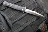 Protech Large Don OTS Auto Knife- Black Handle- Satin Blade- MOP Inlaid Button 1921-MOP